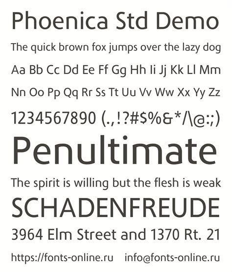 Phoenica std font free download